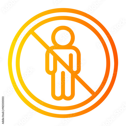 pedestrians gradient icon