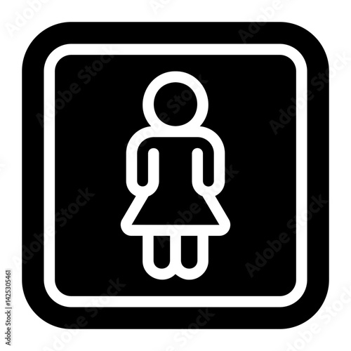 restroom glyph icon