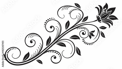 Collection of floral and botanical elements. Set of leaf, foliage wildflowers, plants, bloom, leaves and herb. Hand drawn of blossom spring season vectors for decor, website, wedding card and shop.