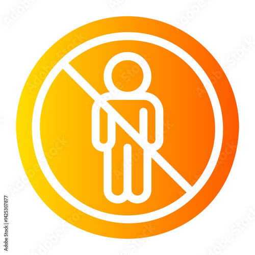 pedestrians gradient icon