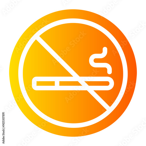 no smoking gradient icon