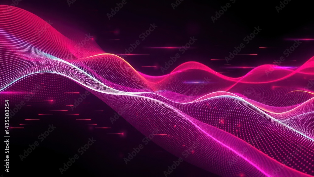 Fototapeta premium abstract sound waves frequency colorful background