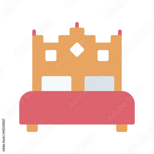 Bed icon vector image. Suitable for mobile apps, web apps and print media.