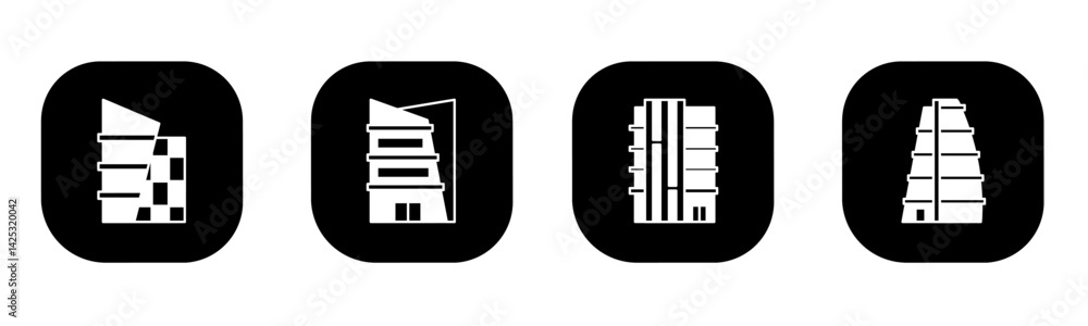 Building icon in flat. A building icon design. Stock vector. Building icon in flat. A building icon design. Stock vector.