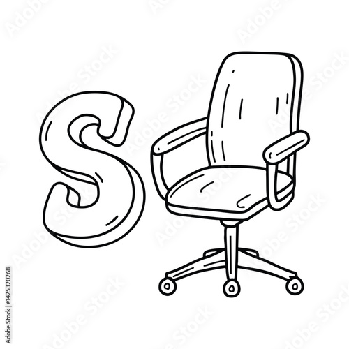 An illustration of letter S stand for Seat