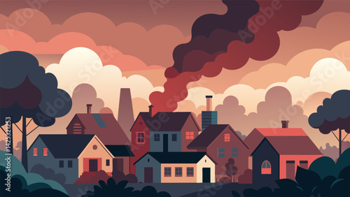 A thick haze of smoke settling over a once peaceful community spreading messages of fear and suion a its residents..