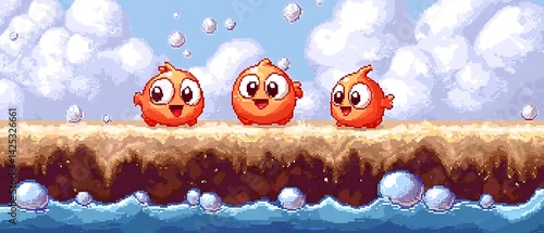 Cute Fish on a Beachy Isle