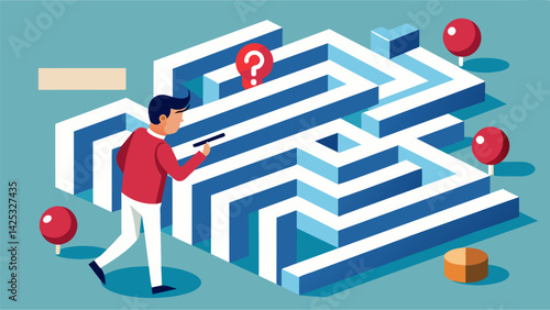 A maze of conflicting opinions and biased news outlets with the individual struggling to find their way through..