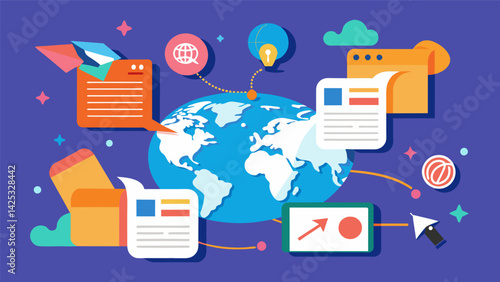 A roaring stream of digital articles constantly updating with the latest sensational news from around the world..