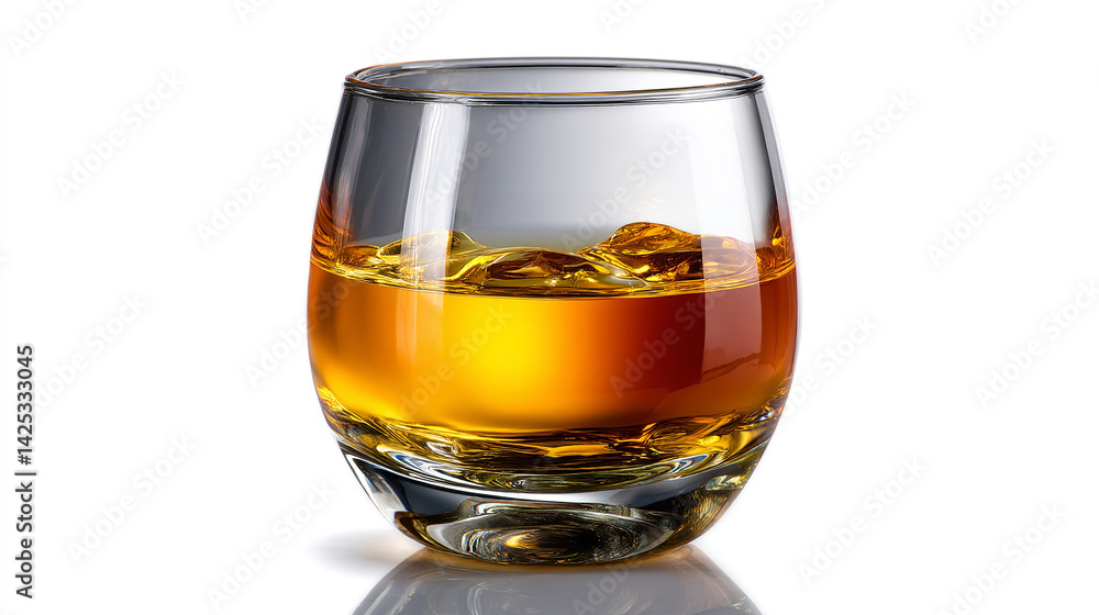 Glass of whiskey isolated on white background isolated white background Glass of whiskey isolated on white background isolated white background
