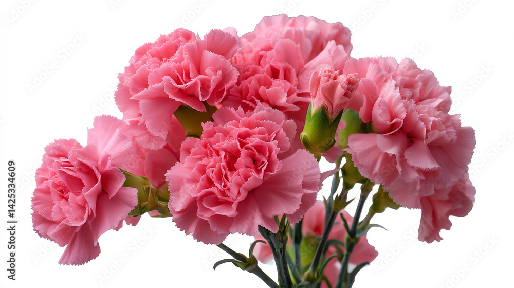 Carnation flower pink on white background isolated white background Carnation flower pink on white background isolated white background