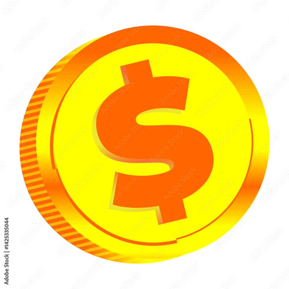 Obraz premium gold dollar icon
