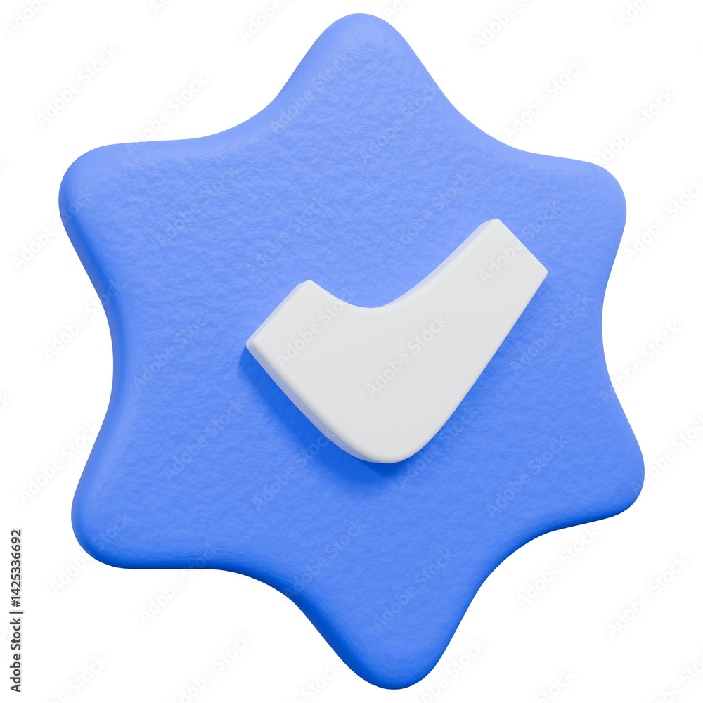 Verified 3D Render Illustration UI Icon Verified 3D Render Illustration UI Icon