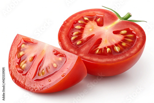 Wallpaper Mural Sliced tomato isolated on transparent background Torontodigital.ca