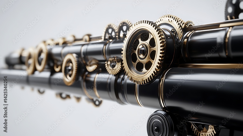 Naklejka premium Complex musical instrument, intricate design