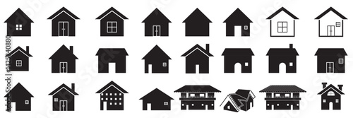 House and building icon set