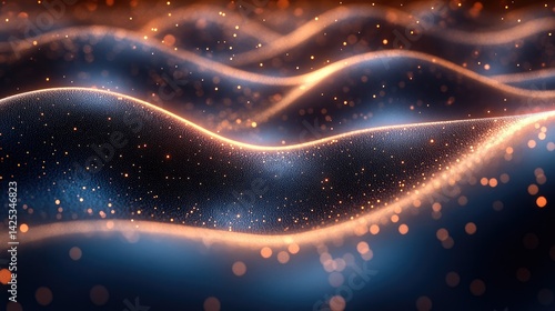 Gravity waves and quantum particles merge in a surreal dance, exploring the fabric of spacetime.