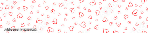 Red heart seamless pattern