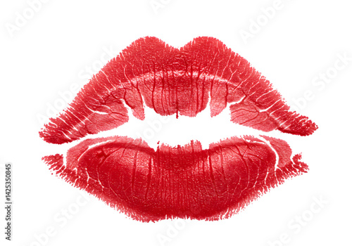 Red Lipstick Kiss Print: High-Resolution Image transparent background