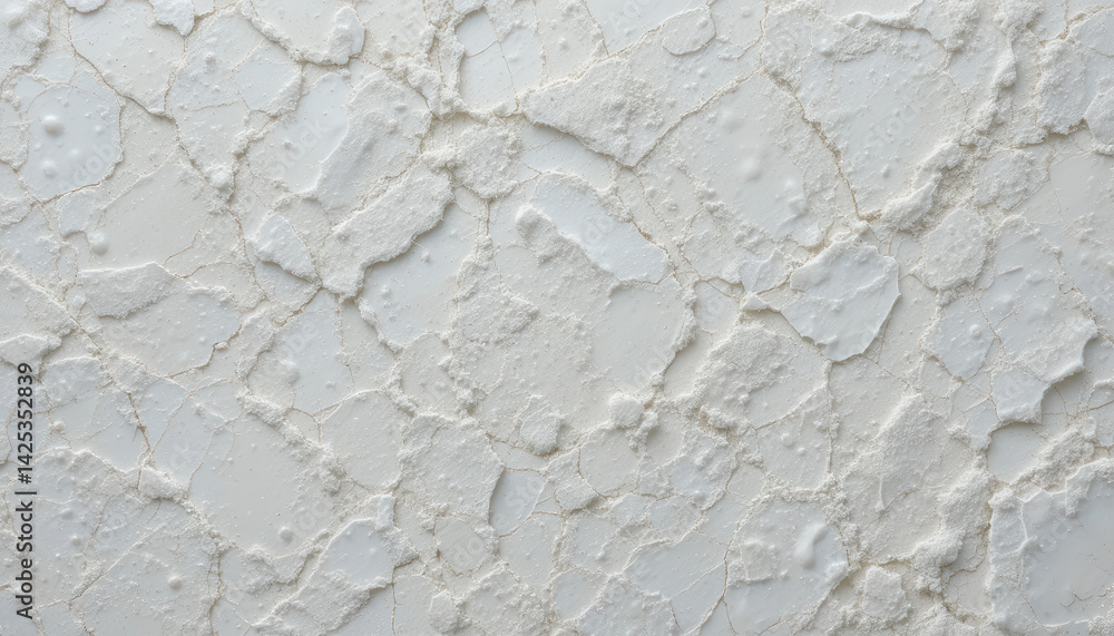 Textured white surface with cracks and imperfections. Textured white surface with cracks and imperfections.