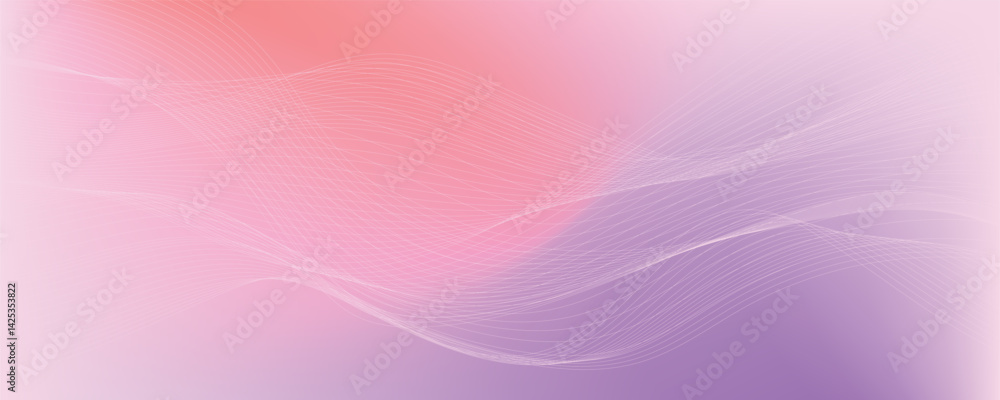 Soft Gradient Abstract Wave Background with Flowing Lines Soft Gradient Abstract Wave Background with Flowing Lines