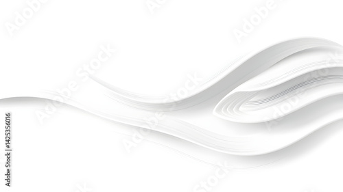 Wave curve, wavy lines, architecture fabric white background	
