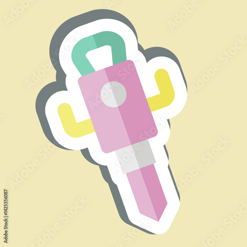 Sticker Jack Hammer. related to Civil Engineering symbol. editable