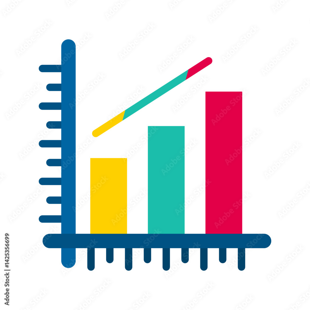 Bar Chart icon vector image. Suitable for mobile apps, web apps and print media. Bar Chart icon vector image. Suitable for mobile apps, web apps and print media.