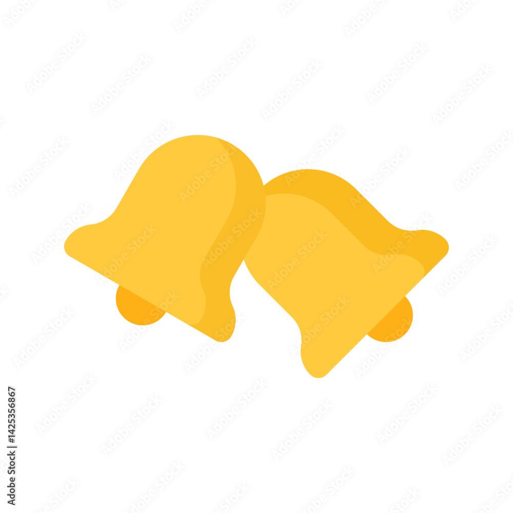 Bells icon vector image. Suitable for mobile apps, web apps and print media. Bells icon vector image. Suitable for mobile apps, web apps and print media.