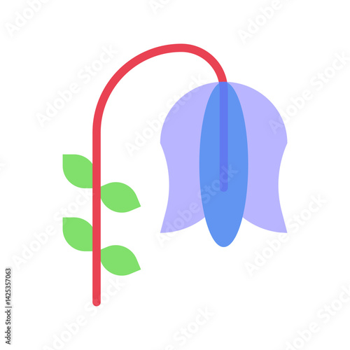Bluebell icon vector image. Suitable for mobile apps, web apps and print media.