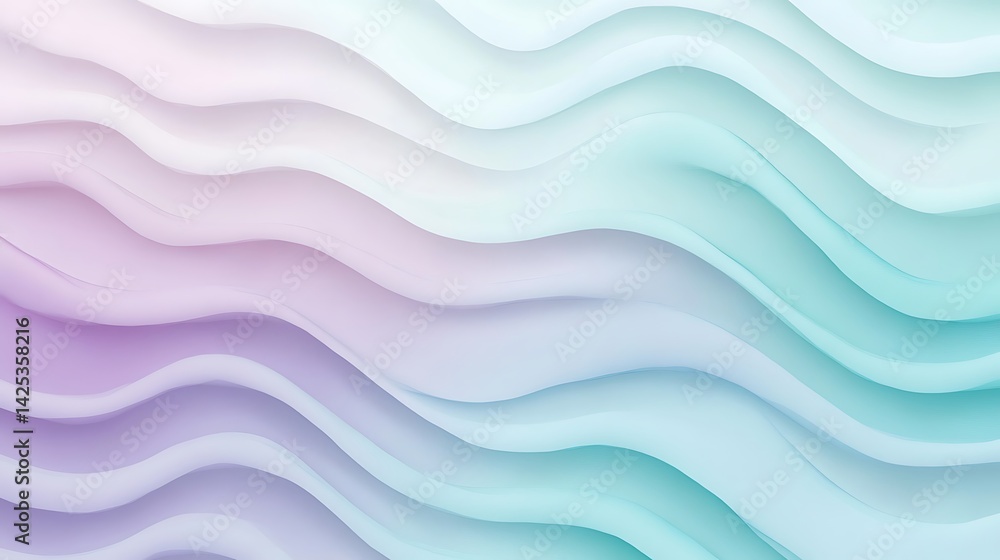 Obraz premium Pastel Wave Abstract Background. (37)