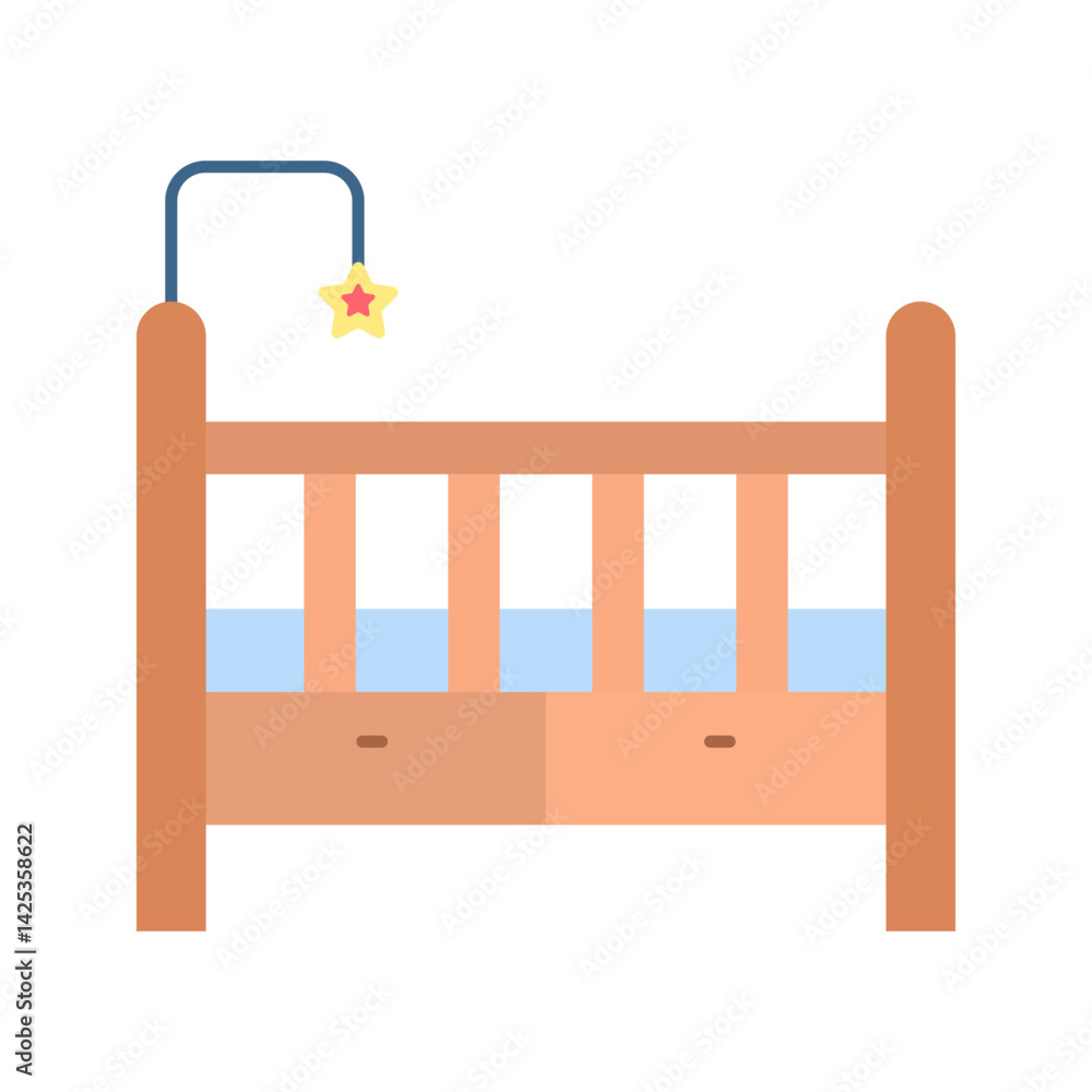 Crib icon vector image. Suitable for mobile apps, web apps and print media. Crib icon vector image. Suitable for mobile apps, web apps and print media.