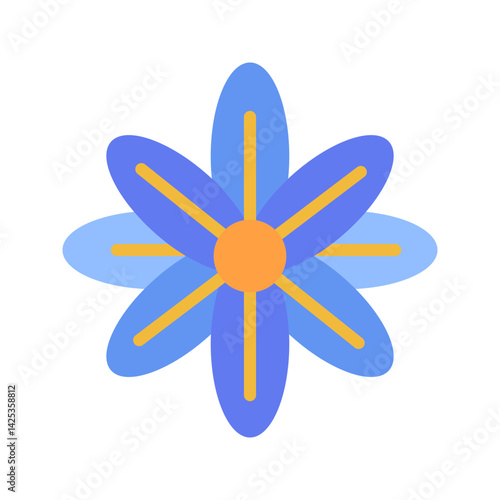 Delphinium icon vector image. Suitable for mobile apps, web apps and print media.
