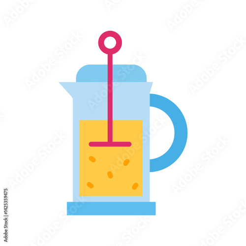 French Press icon vector image. Suitable for mobile apps, web apps and print media.