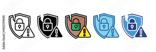 Data Breach  Icon Element For Design