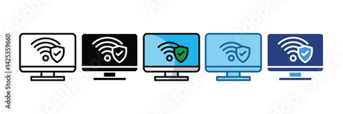 Secure Connection  Icon Element For Design