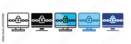 Ransomware Warning  Icon Element For Design