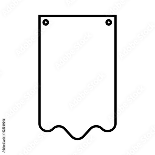 Banner bunting birthday party icon vector. bunting banner illustration sign or symbol.