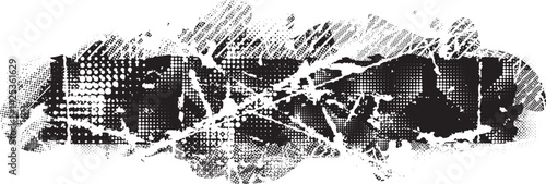 Grunge textured banner with rough edges. Speckled texture. Overlay grunge texture . Simply place texture over any object to create grunge effect . Banner with scratched surface for your design. 