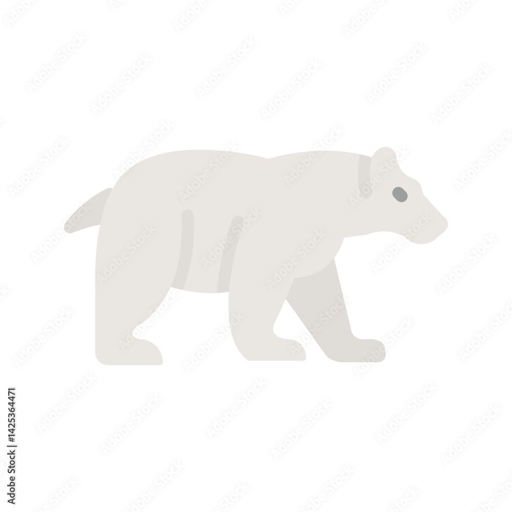 Fototapeta premium Polar Bear icon vector image. Suitable for mobile apps, web apps and print media.
