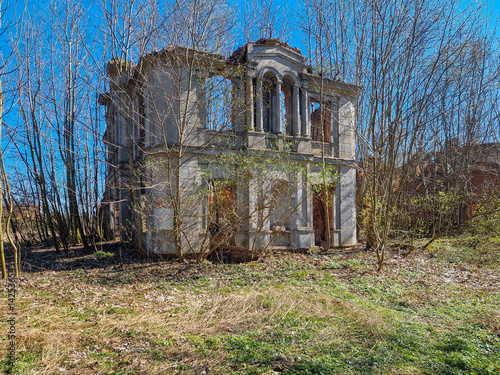 Ruins of the palace in Wlostów, Poland.