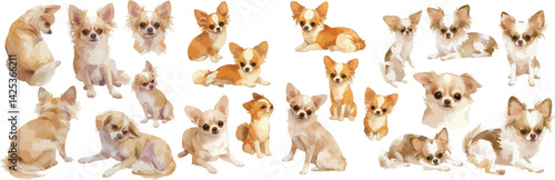 chihuahua watercolor clipart