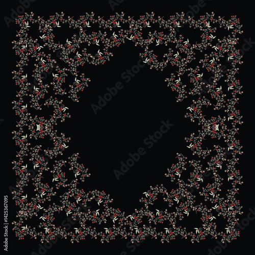 Floral scarf hijab design textile 