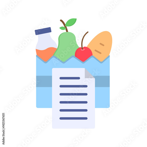 Shopping List icon vector image. Suitable for mobile apps, web apps and print media.