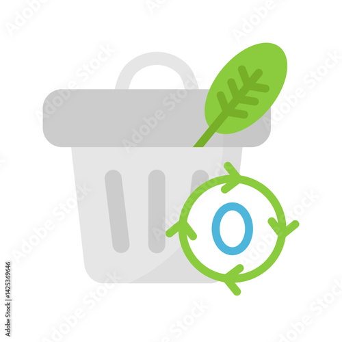 Zero Waste icon vector image. Suitable for mobile apps, web apps and print media.