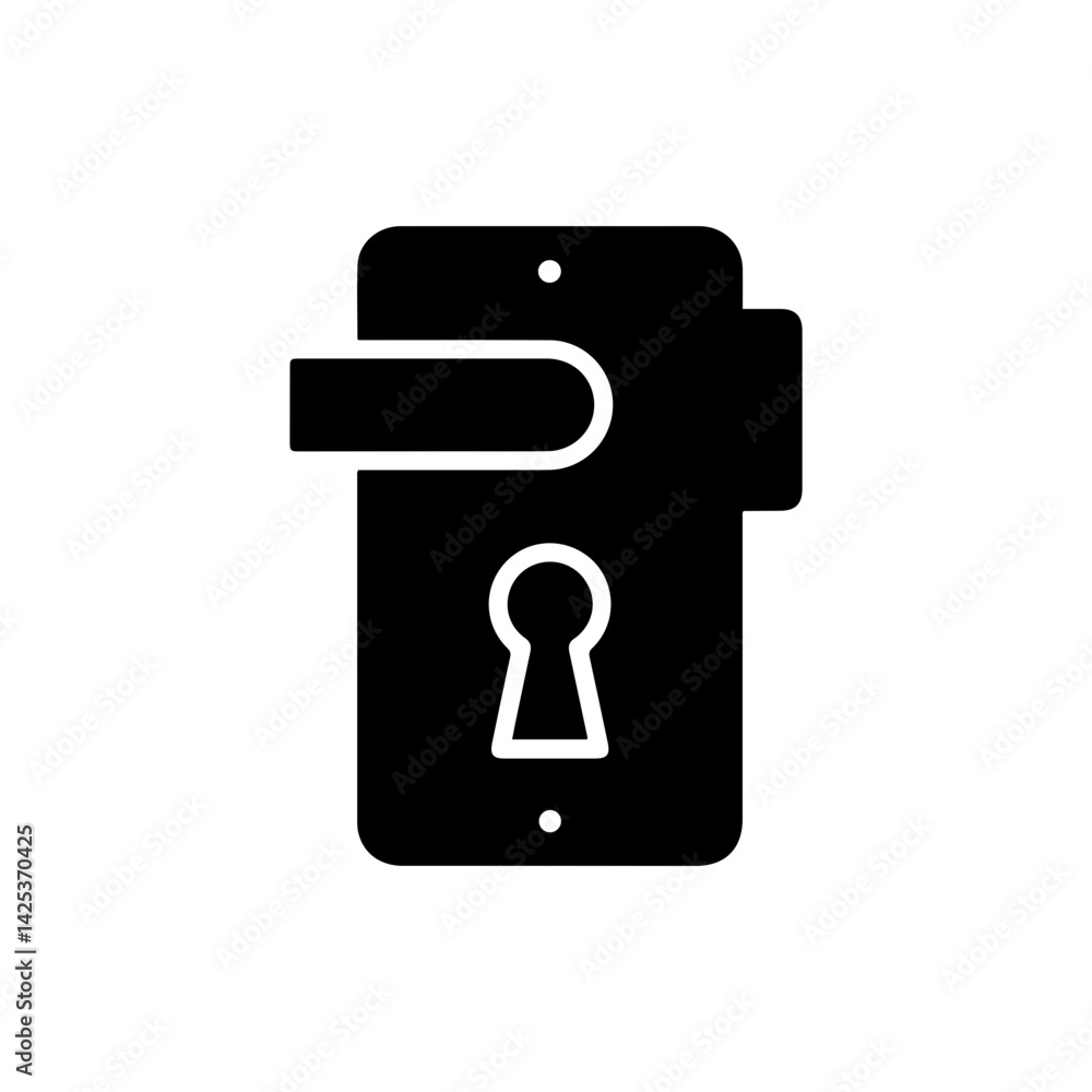 Smart lock with keyhole symbolizing home security technology Smart lock with keyhole symbolizing home security technology