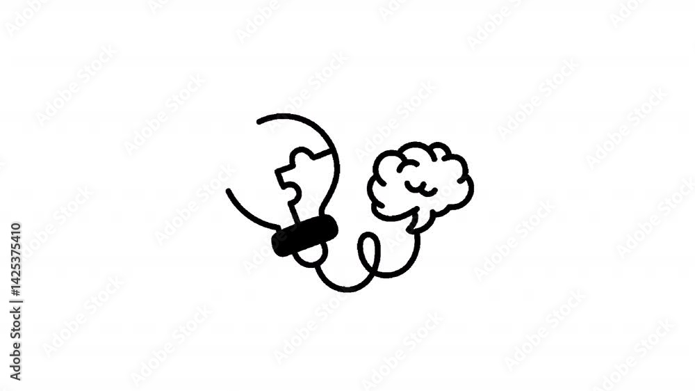 Creative Thinking Animation Icon Creative Thinking Animation Icon