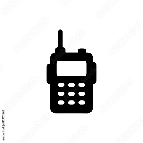 Walkie Talkie with Antenna Filled Icon