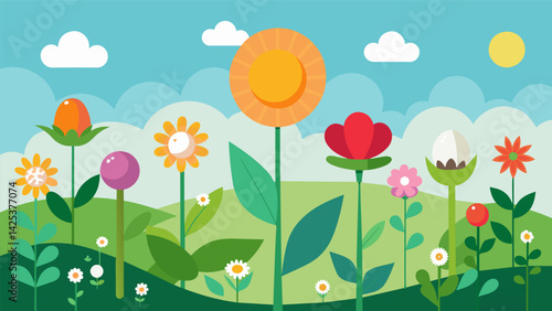 A sunlit meadow with various treatment options like ketamine acting as colorful flowers each with its own unique properties that contribute to the.