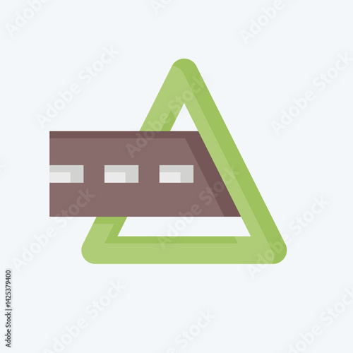 Icon Road Works. related to Civil Engineering symbol. flat style. editable